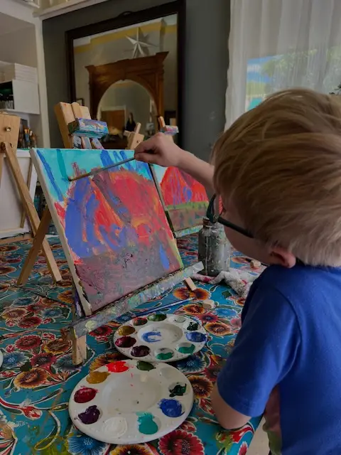 young artist painting 