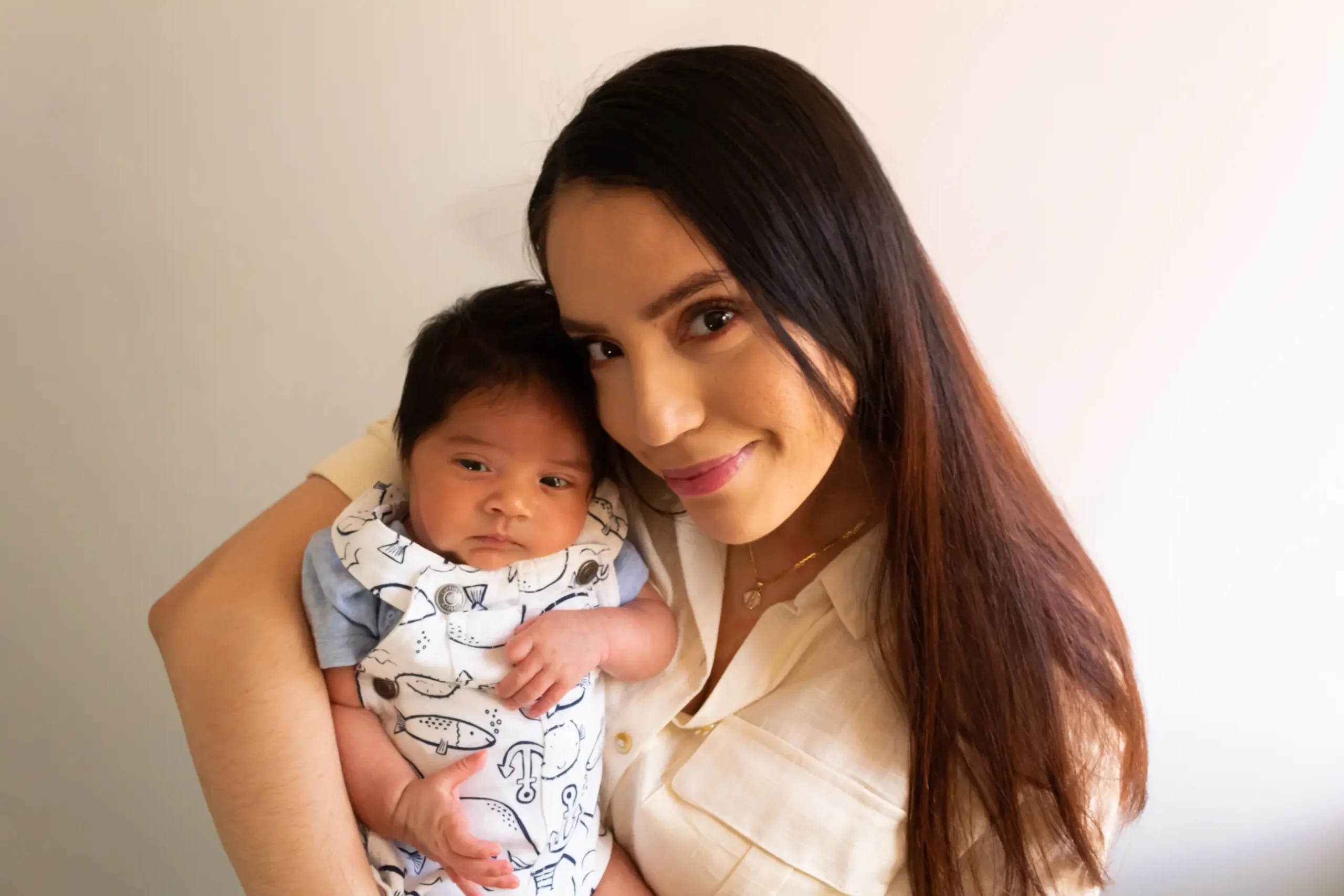 woman holding baby