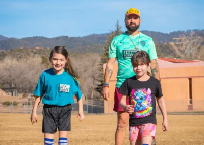 Rylynn and Raegan playing soccer