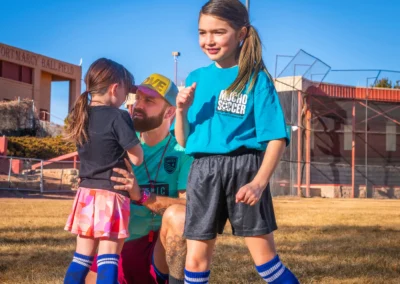 Rylynn and Raegan playing soccer