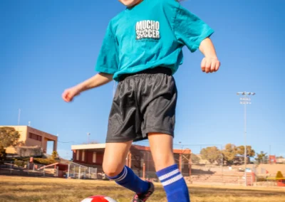 Rylynn playing soccer