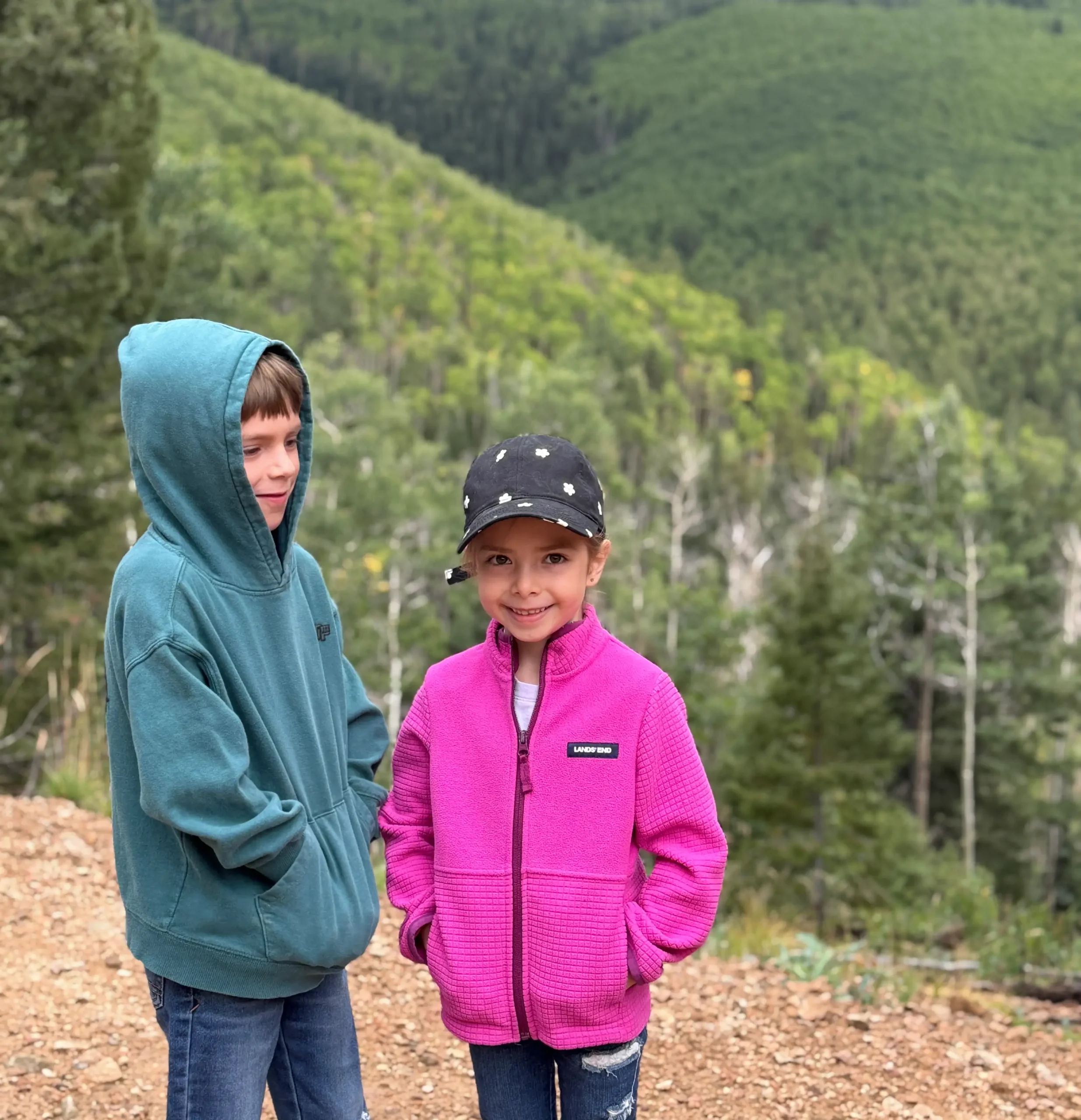 AspenGrove1 Ryker (7) and Aviva (5) getting in a final hike before the leaves change.