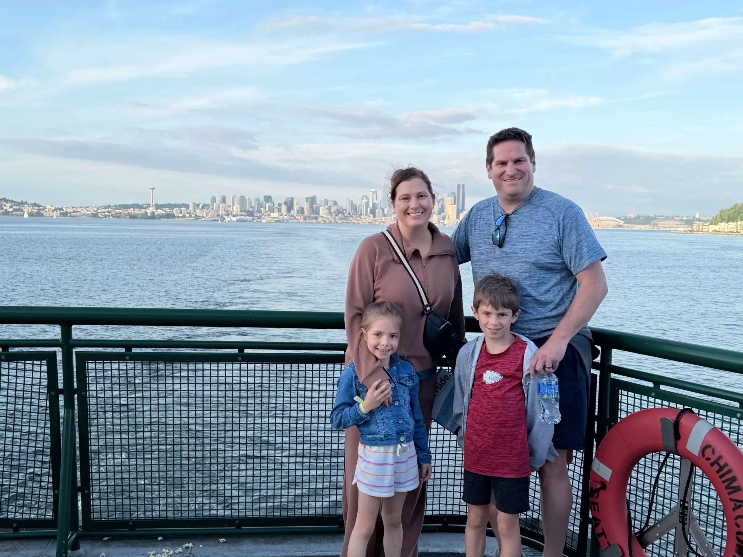 Enjoying a beautiful day in Seattle during our family vacation this summer.