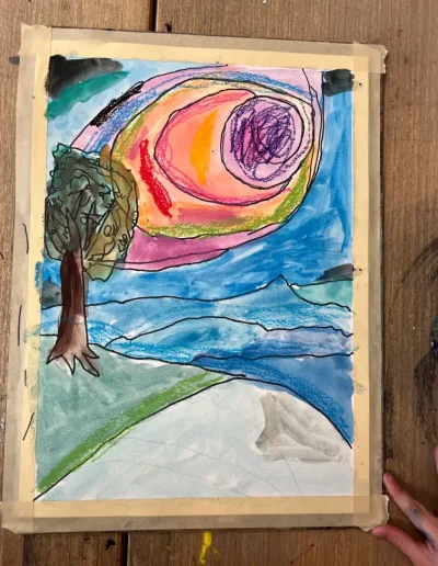 drawing of landscape