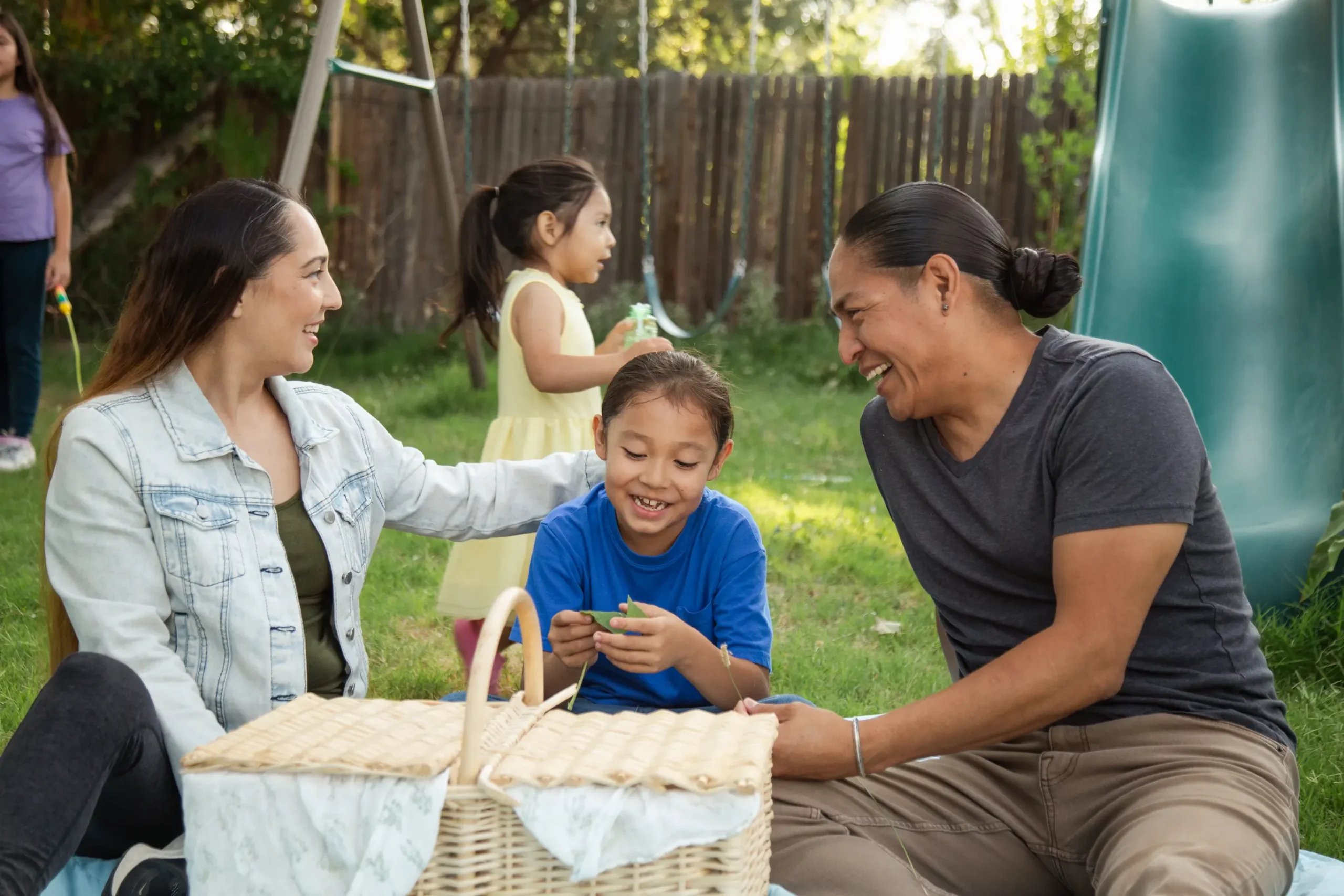 Family having a picnic